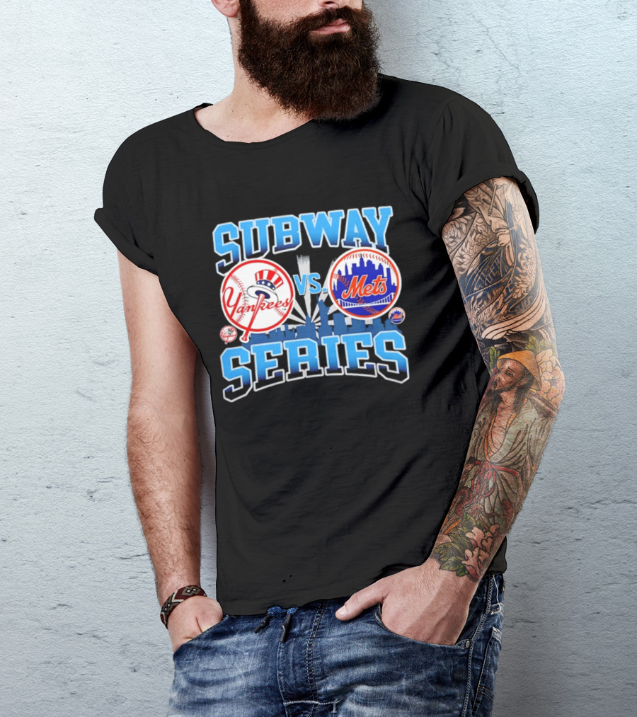 New York Yankees Vs Mets 2026 Subway Series Skyline T-Shirt