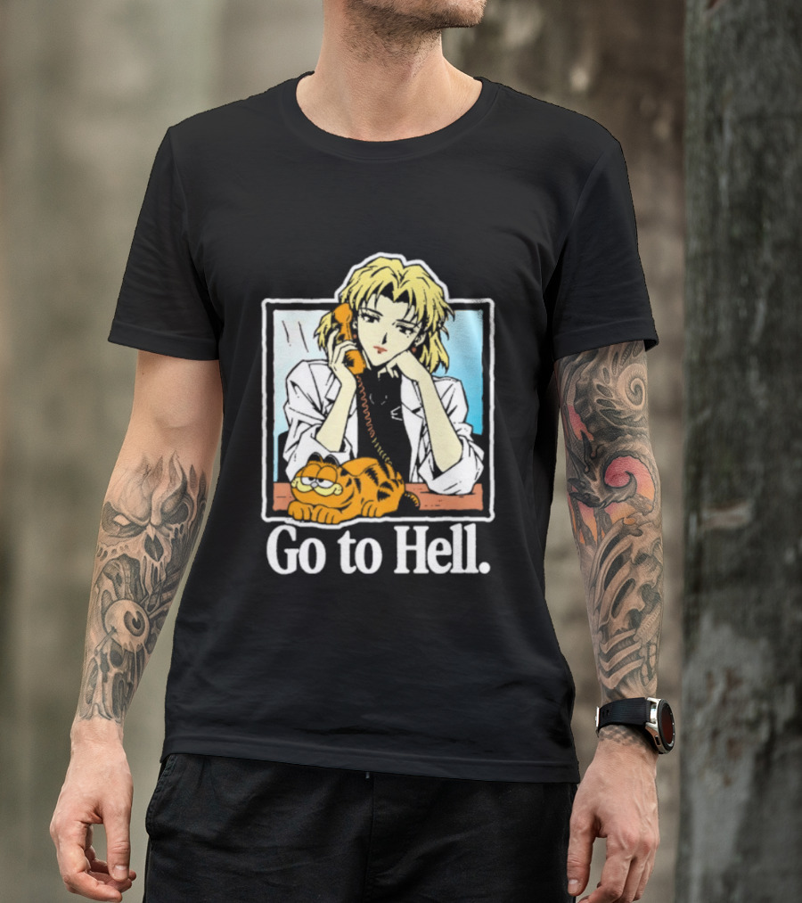Ritsuko Akagi Go To Hell Neon Genesis Evangelion Cartoon T-Shirt