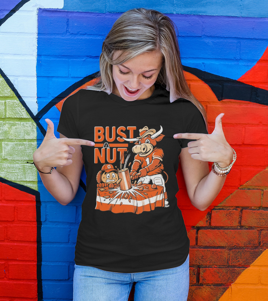 Bust A Nut Texas Football Bevo Beat Competition T-Shirt