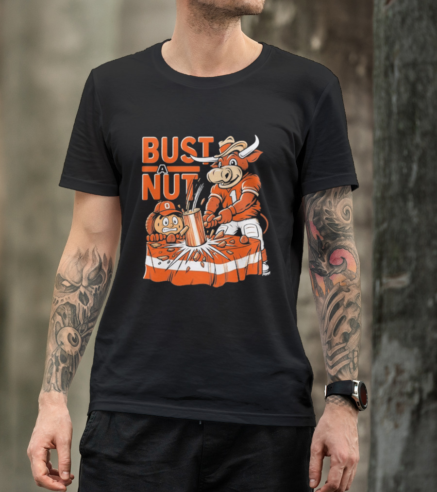 Bust A Nut Texas Football Bevo Beat Competition T-Shirt