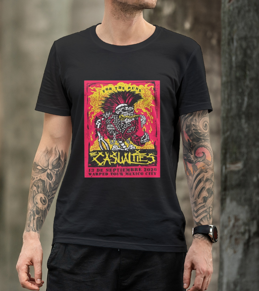 The Casualties For The Punx 13 De Septiembre 2026 Warped Tour Mexico City T-Shirt