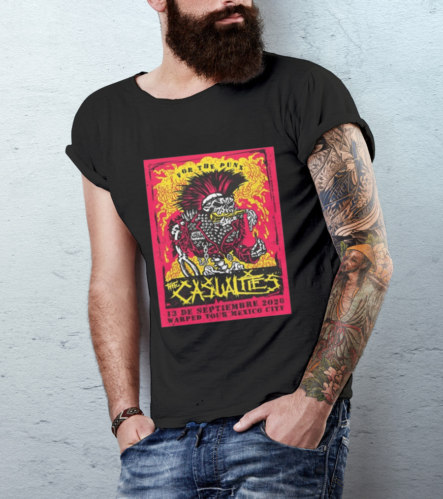 The Casualties For The Punx 13 De Septiembre 2026 Warped Tour Mexico City T-Shirt