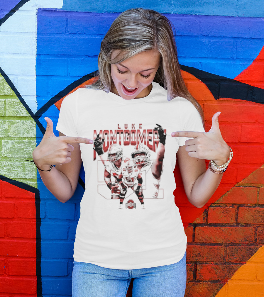 Luke Montgomery Ohio State Buckeyes 51 NCAA Football T-Shirt