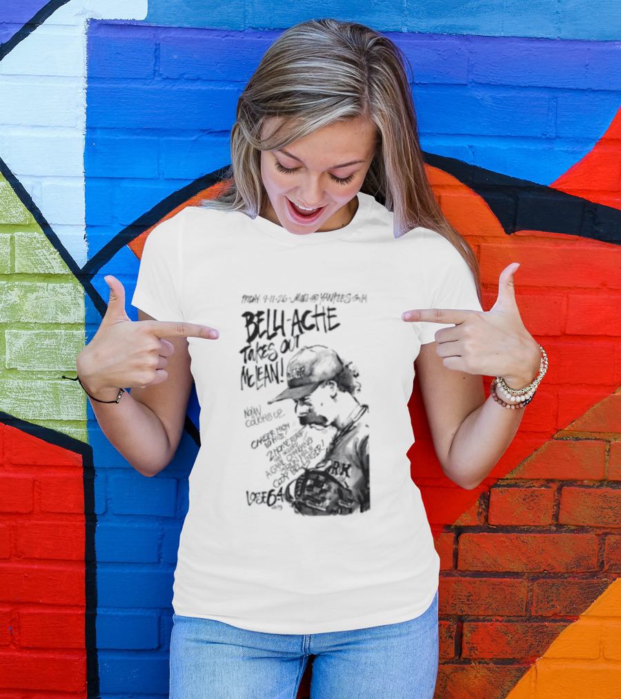 Belly Ache Takes Out McLean New York Mets Baseball T-Shirt
