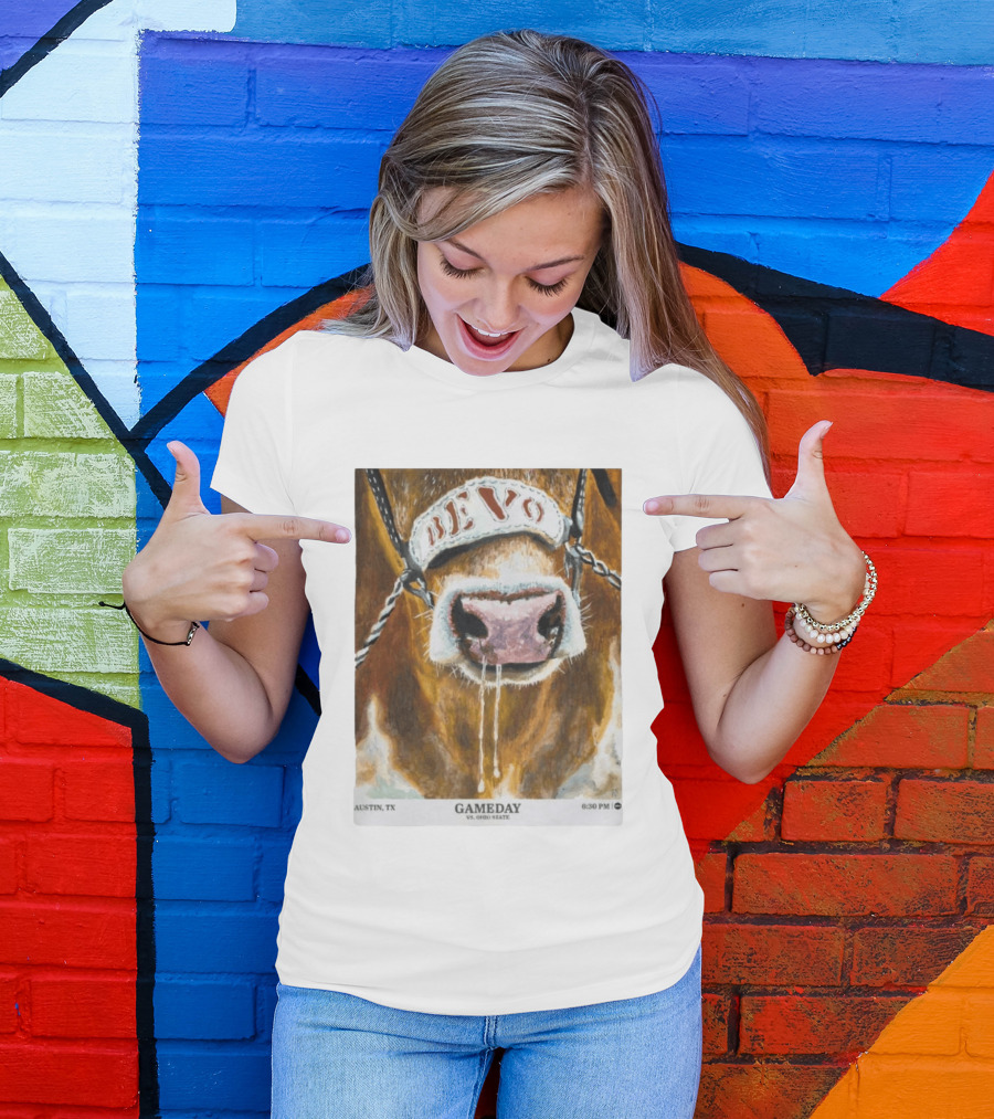 Texas Longhorns Bevo Vs Ohio State Austin TX Gameday 6:30 PM 2026 T-Shirt
