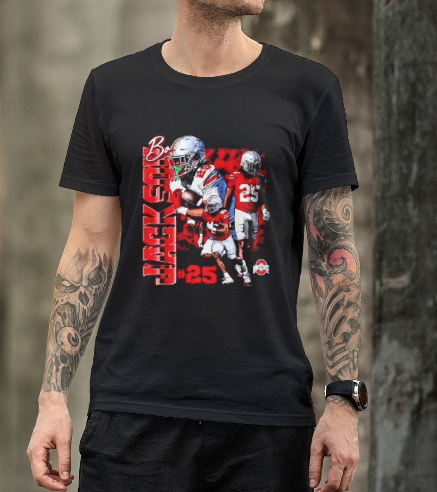 Bo Jackson 25 Ohio State Buckeyes NCAA Player Football T-Shirt