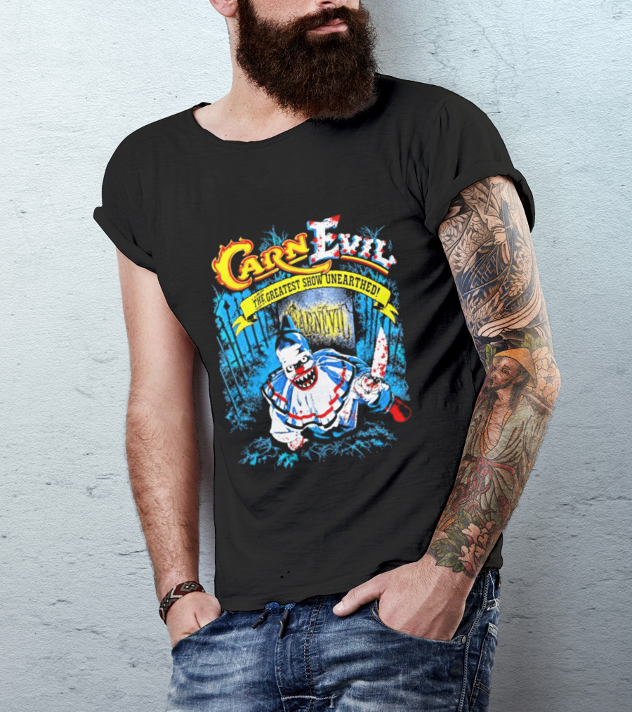 CarnEvil The Greatest Show Unearthed Creepy Clown Horror T-Shirt