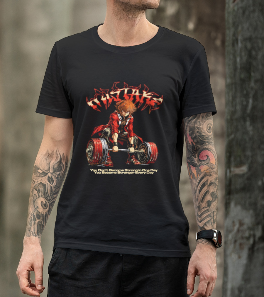 Jaden Yuki Yu Gi Oh Become Stronger Every Day Anime Weightlifting T-Shirt