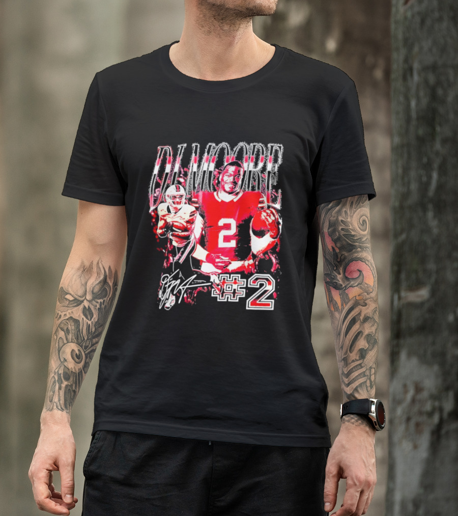 D. J. Moore #2 Buffalo Bills Football Player T-Shirt
