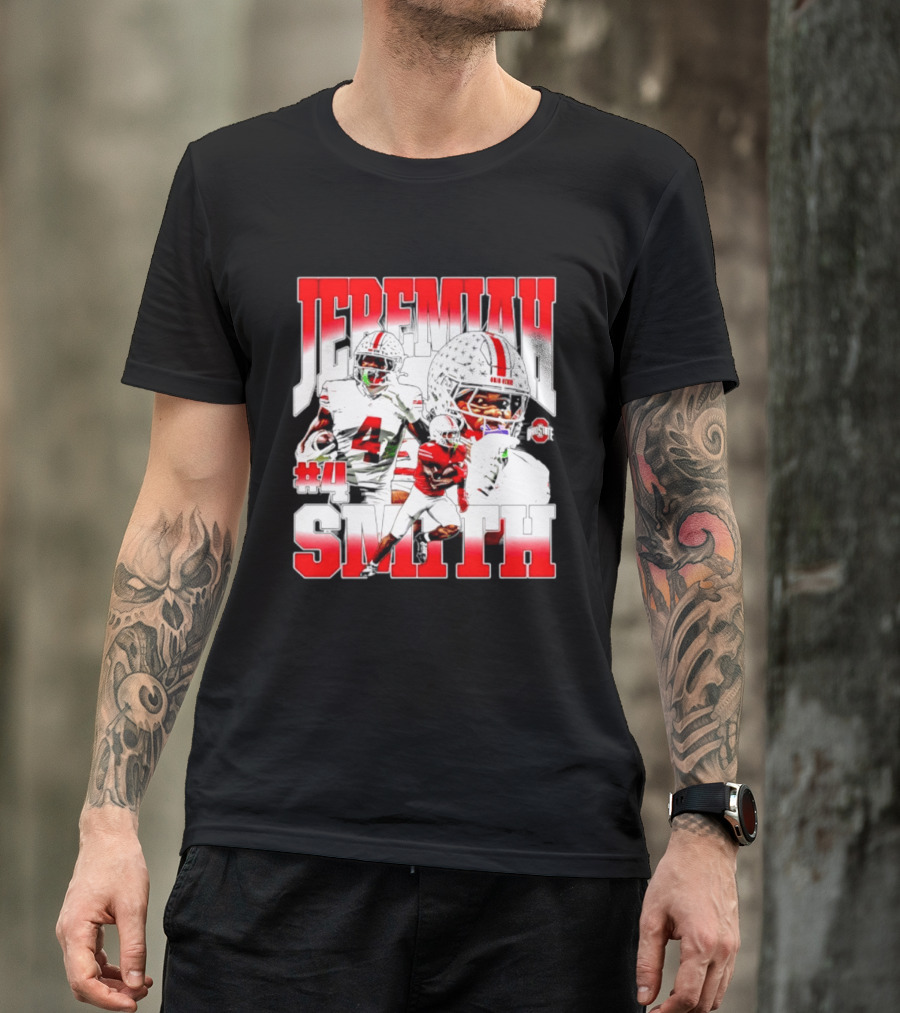 Jeremiah Smith Ohio State Buckeyes 4 NCAA Football Player T-Shirt