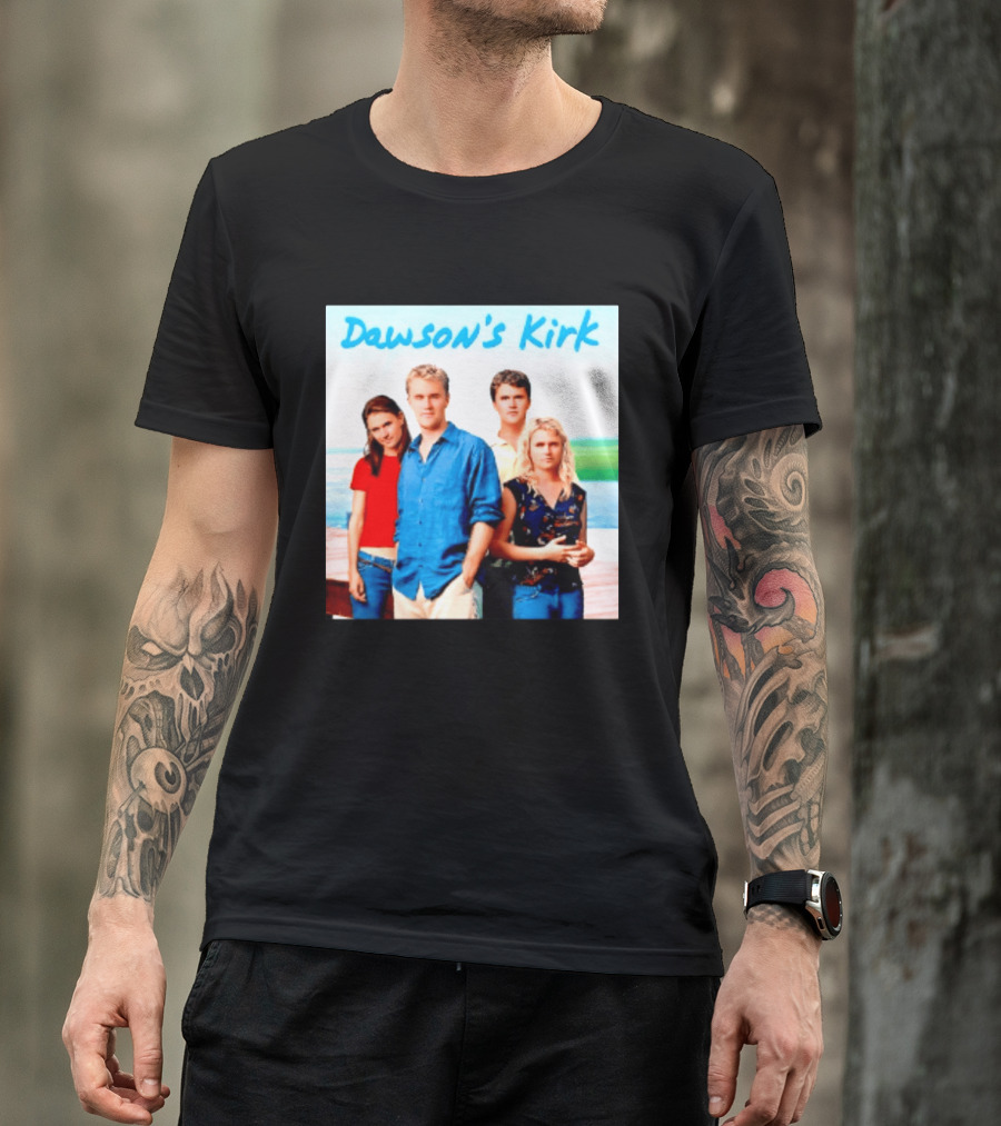 Dawson's Kirk 90s TV Cast Scenic Backdrop T-Shirt