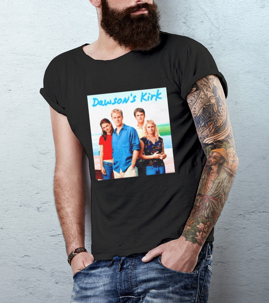 Dawson's Kirk 90s TV Cast Scenic Backdrop T-Shirt