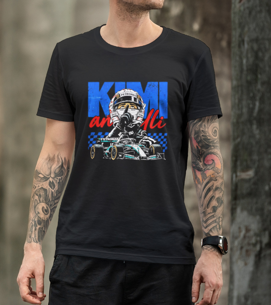 Kimi Antonelli F1 Racing Shhh Karting Racer Helmet T-Shirt