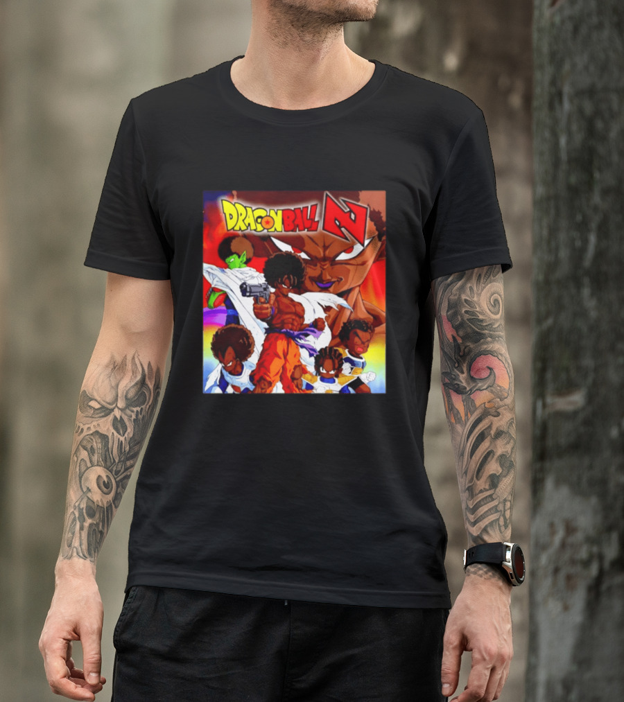 Dragon Ball Z Afro Characters Anime Goku Parody Fusion T-Shirt