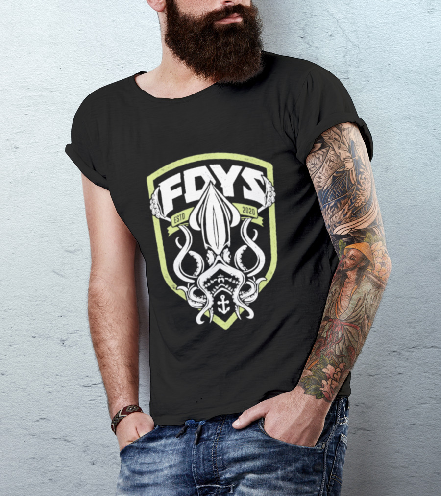 Fdys Estd 2020 Squid Anchor Emblem Field Days T-Shirt