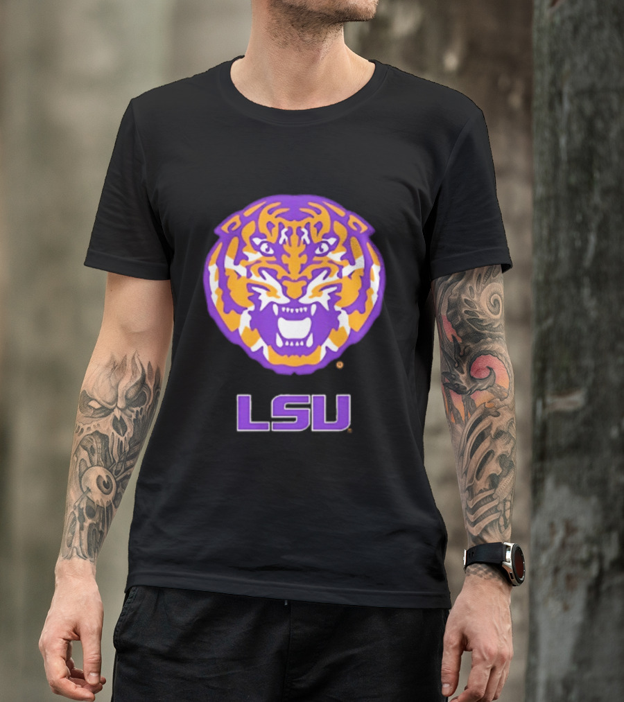 LSU Tigers NCAA Football Tiger Head T-Shirt