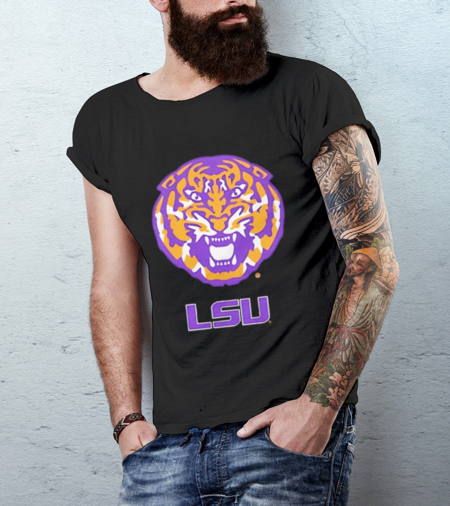 LSU Tigers NCAA Football Tiger Head T-Shirt