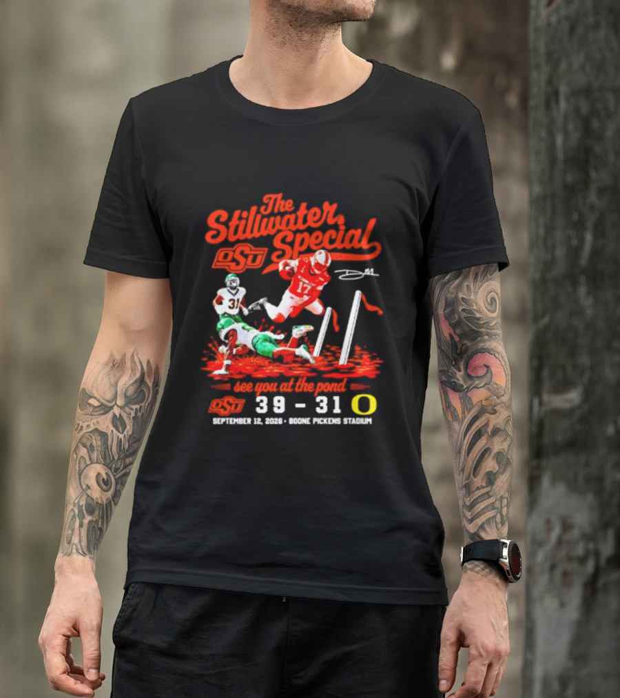 Oklahoma State Cowboys The Stillwater Special See You At The Pound 39 31 Oregon Football Victory September 11 2023 Boone Pickens Stadium T-Shirt