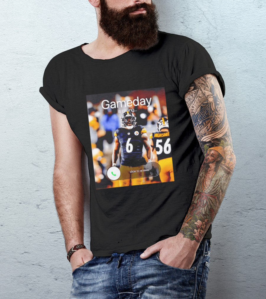 Gameday Is Calling Patrick Queen Pittsburgh Steelers Slide To Answer T-Shirt