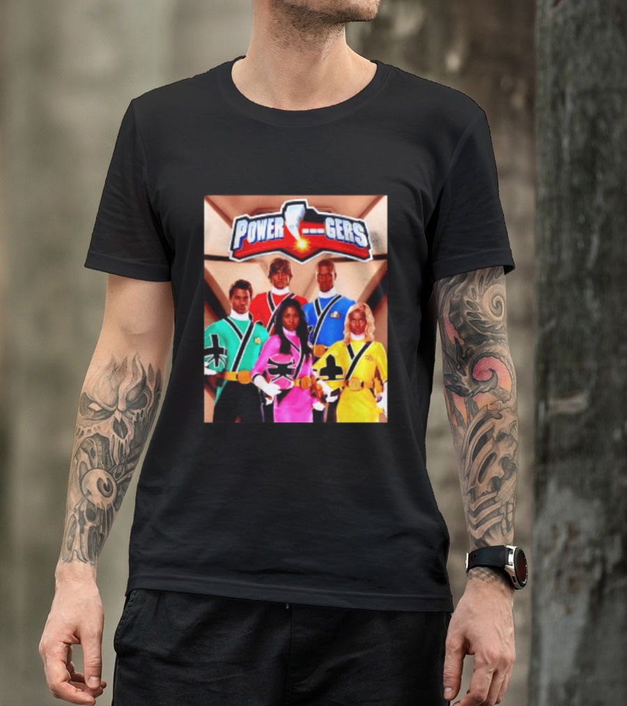 Power Rangers SPD Team Uniforms Super Sentai Action Figures T-Shirt