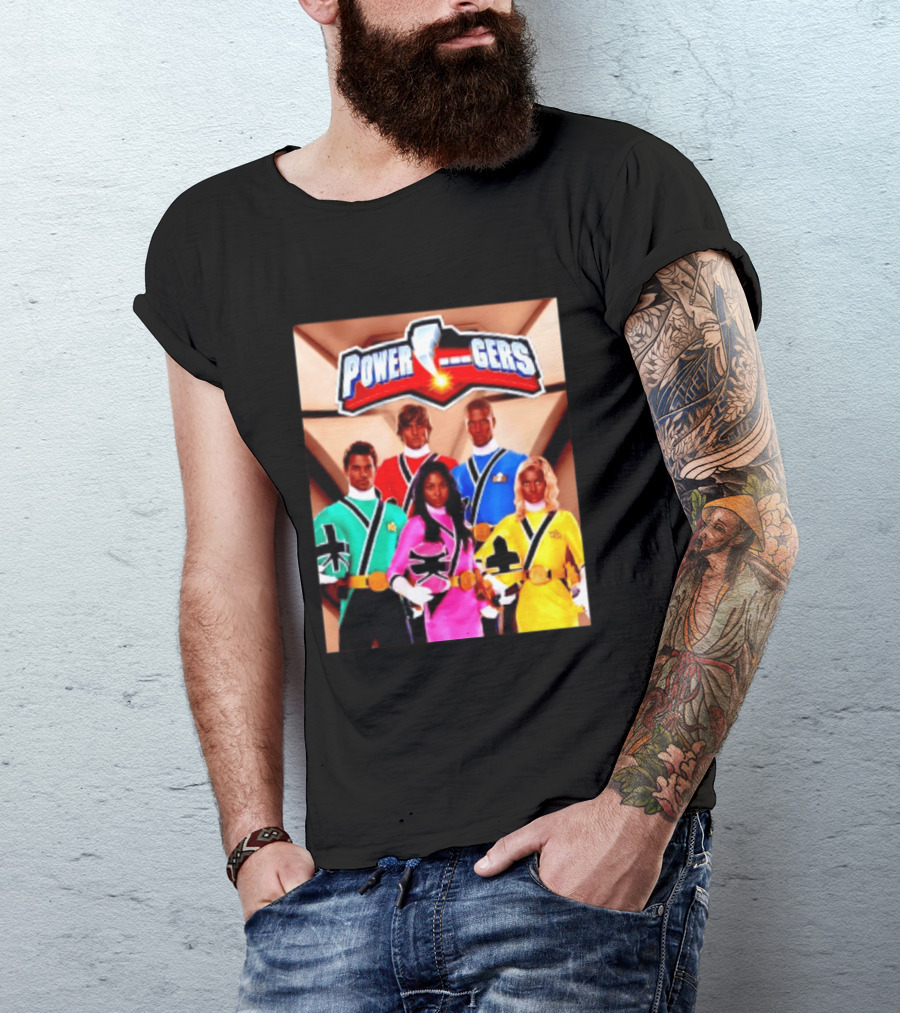 Power Rangers SPD Team Uniforms Super Sentai Action Figures T-Shirt