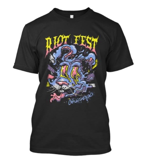 Riot Fest 2026 Chicago Douglass Park Psychedelic Bunny September 18 20 Lineup T-Shirt