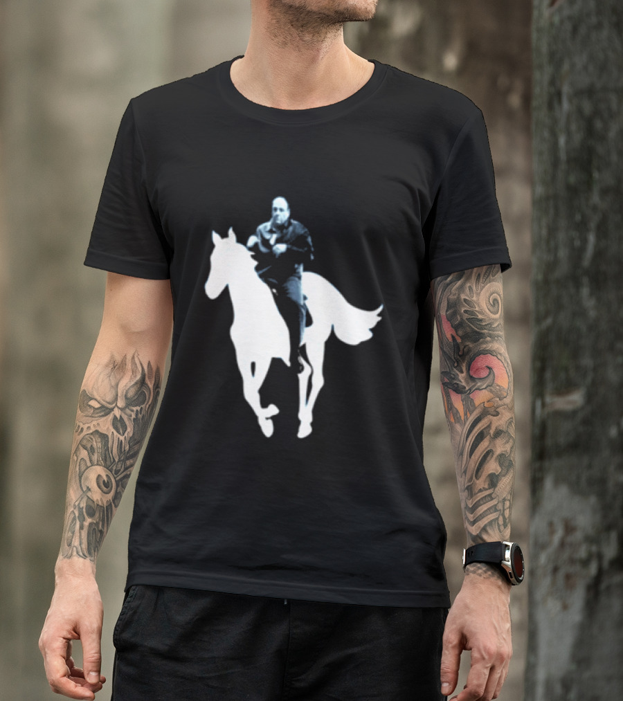 Rogue Co Pie O My Own Summer Millennial Sopranos Iconic Horse Scene T-Shirt