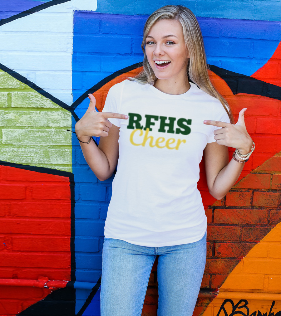 RFHS Cheer Roster Small Front White RF Store T-Shirt