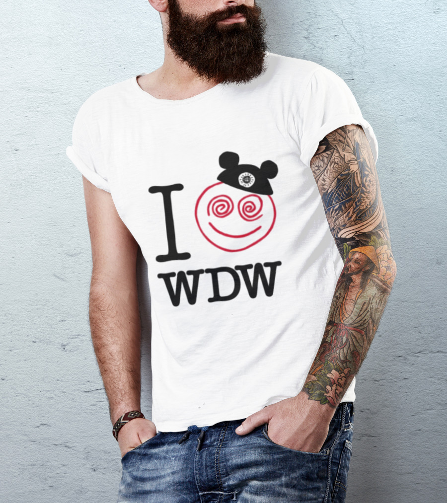 I Love WDW Lost Bros Store All The Time Disney Mickey Hat Smiley Face T-Shirt