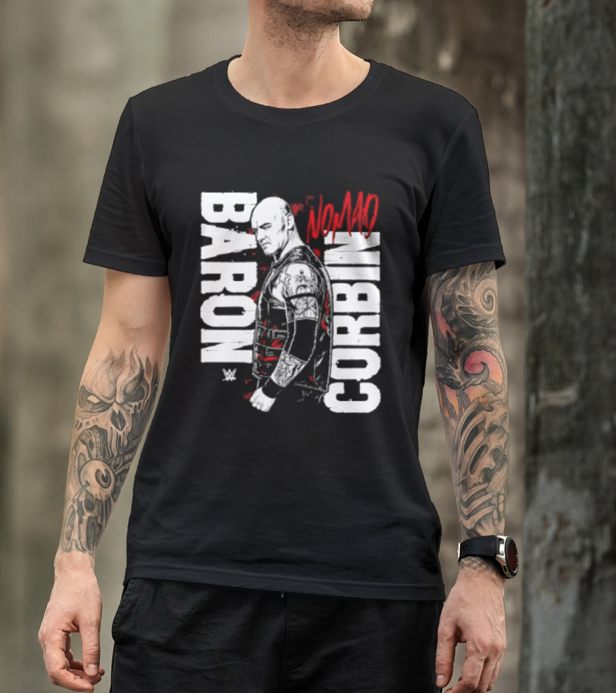 Baron Corbin WWE Nomad Vertical Name Wrestling Superstar T-Shirt