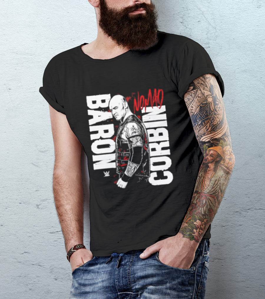 Baron Corbin WWE Nomad Vertical Name Wrestling Superstar T-Shirt