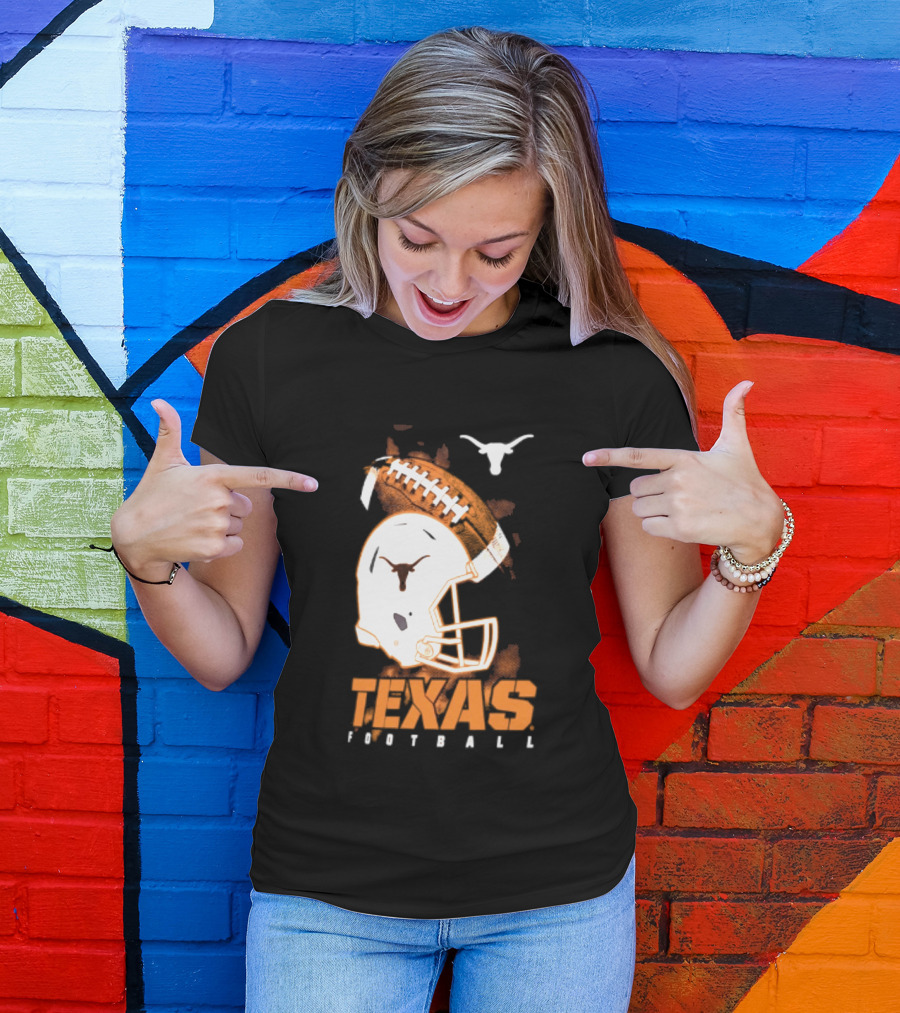 Texas Longhorns Football Helmet Glory NCAA Highlights T-Shirt