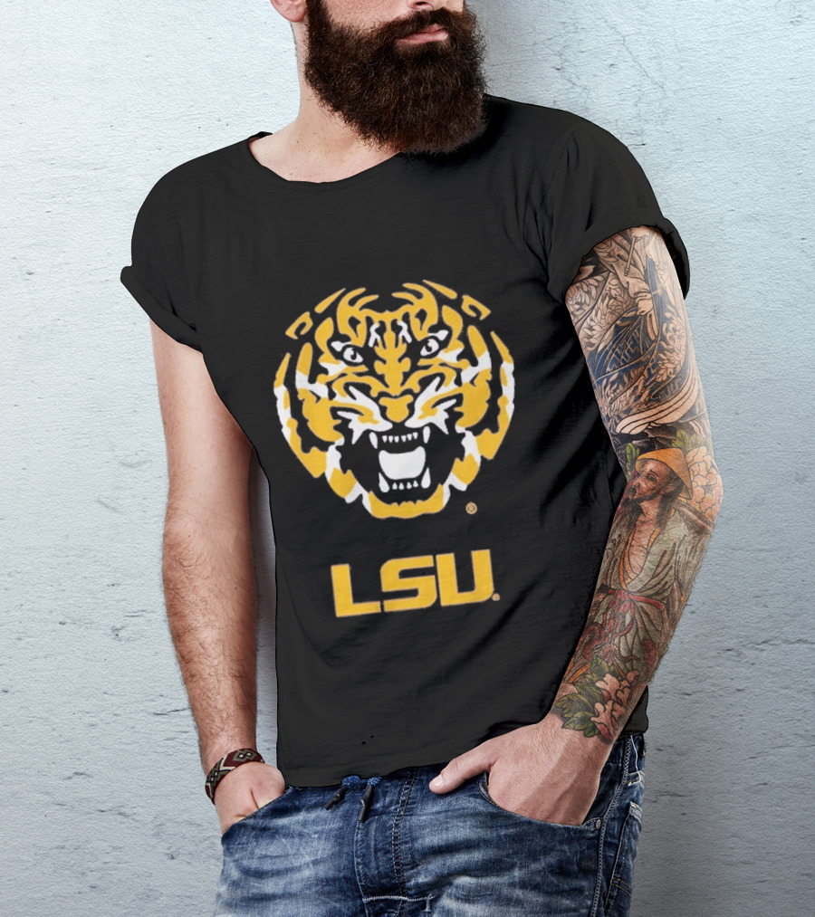 LSU Tigers Fierce Tiger Head T-Shirt