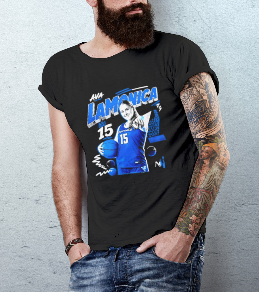 Ava LaMonica 15 Buffalo Bulls NCAA Women's Basketball Player Jersey Number T-Shirt