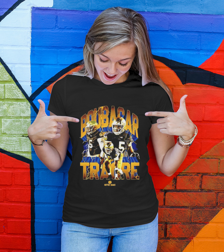 Boubacar Traore 5 Notre Dame NCAA Football Player Notre Dame T-Shirt