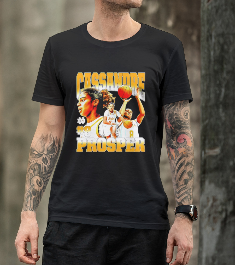 Cassandre Prosper 0 Notre Dame Women's Basketball 8 NCAA Player T-Shirt