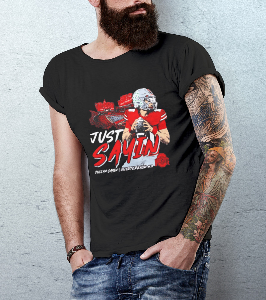 Ohio State Buckeyes Football Quarterback Just Sayin 10 T-Shirt