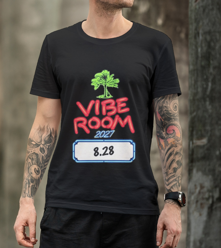 Kenny Chesney Vibe Room 8 28 2027 Tour Date Palm Tree T-Shirt
