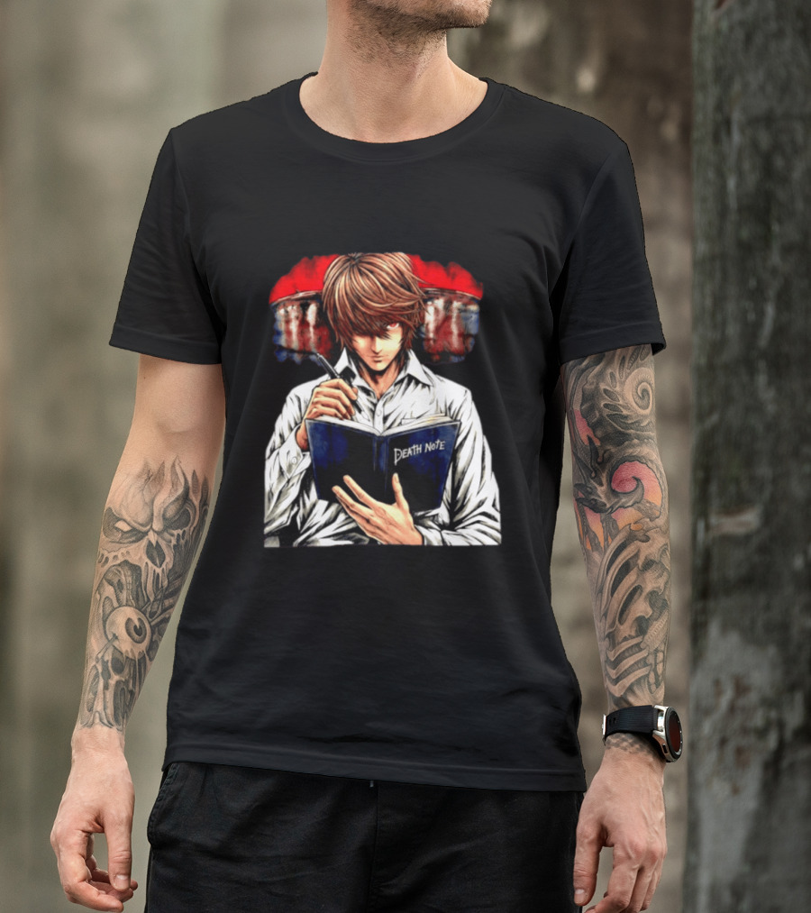 Light Yagami Intense Look Death Note Anime Fan Favorite T-Shirt