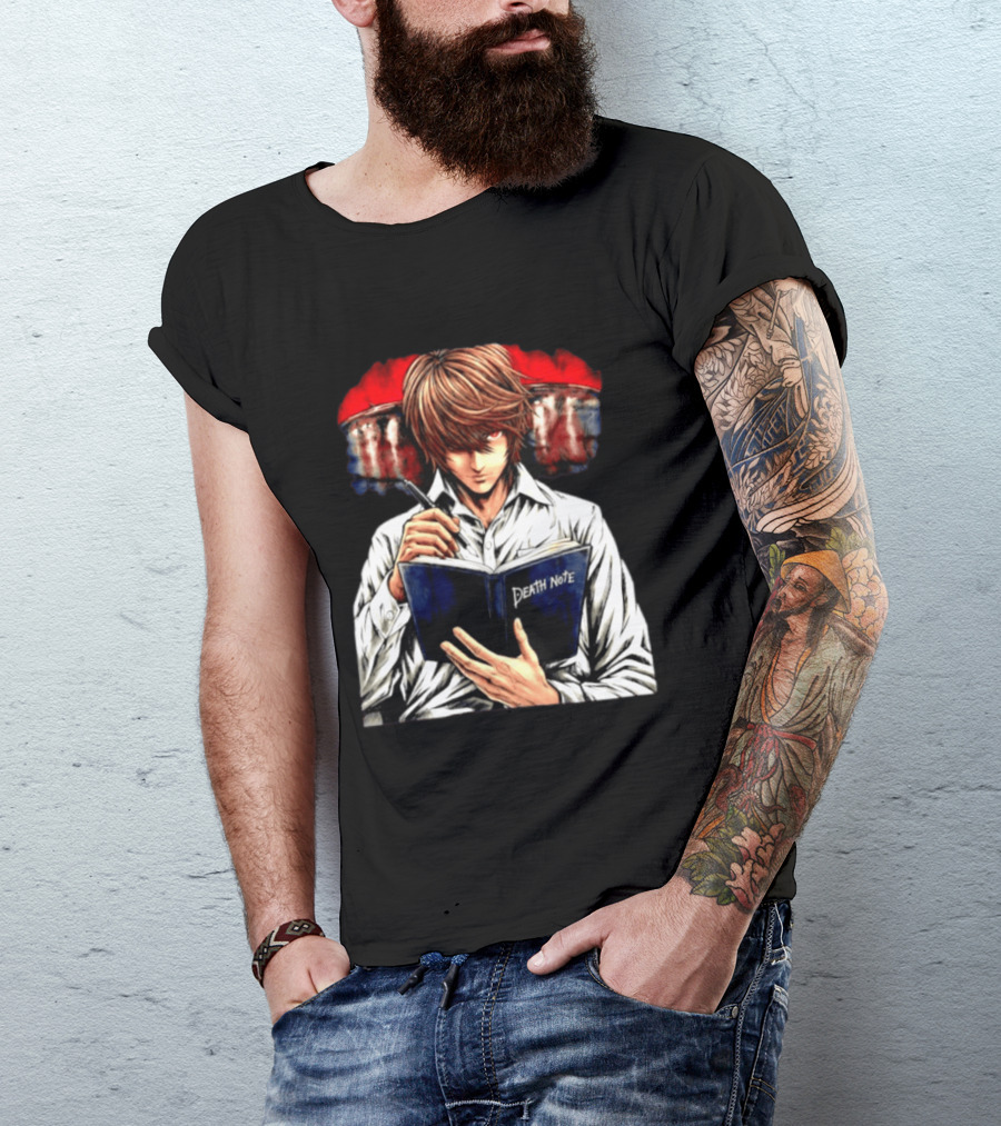 Light Yagami Intense Look Death Note Anime Fan Favorite T-Shirt