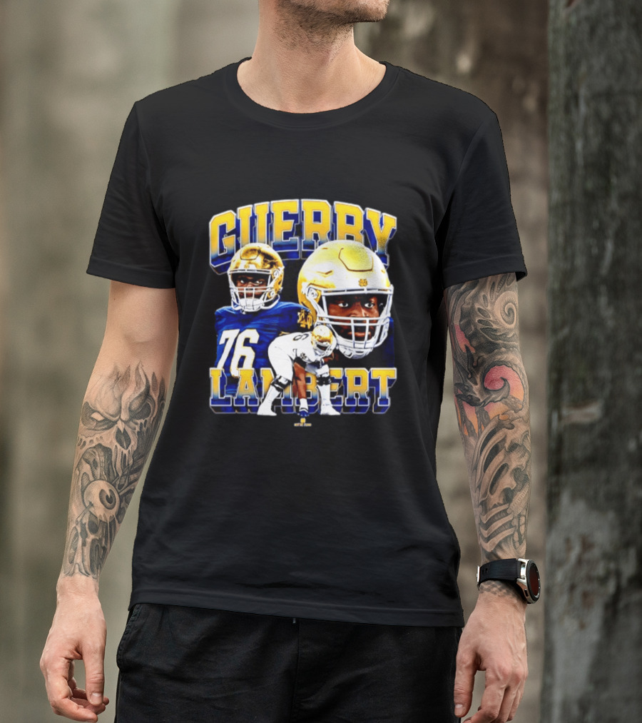 Guerby Lambert 76 Notre Dame NCAA Football Player T-Shirt