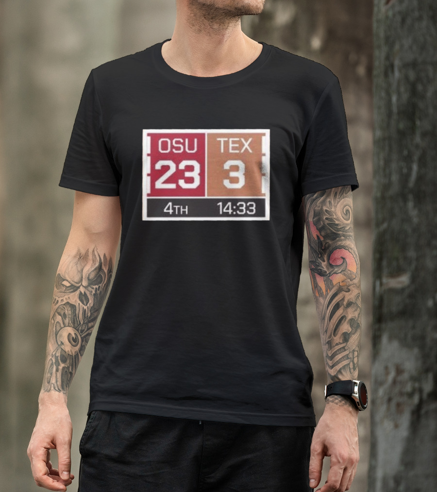 Ohio State Buckeyes Vs Texas Longhorns Scoreboard Comeback Victory 2026 T-Shirt