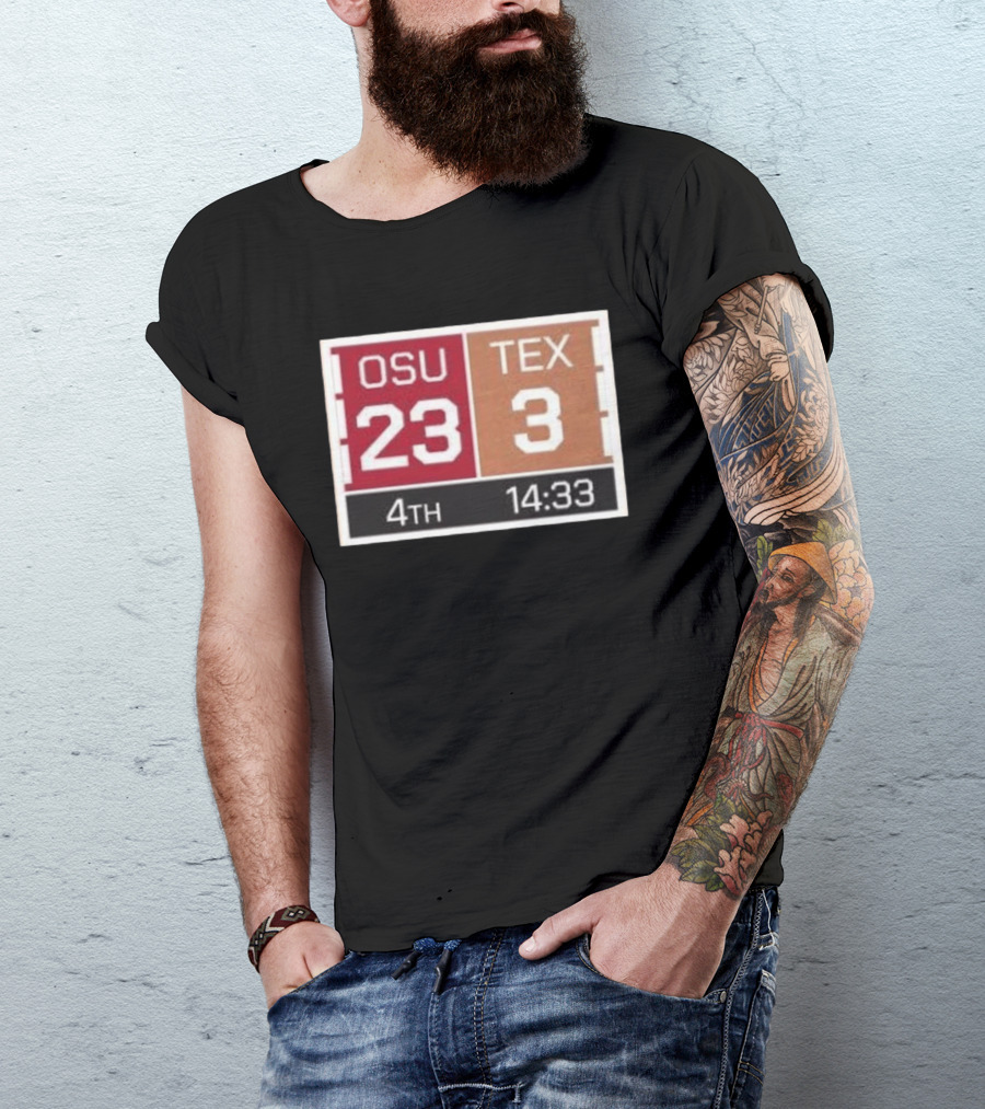 Ohio State Buckeyes Vs Texas Longhorns Scoreboard Comeback Victory 2026 T-Shirt