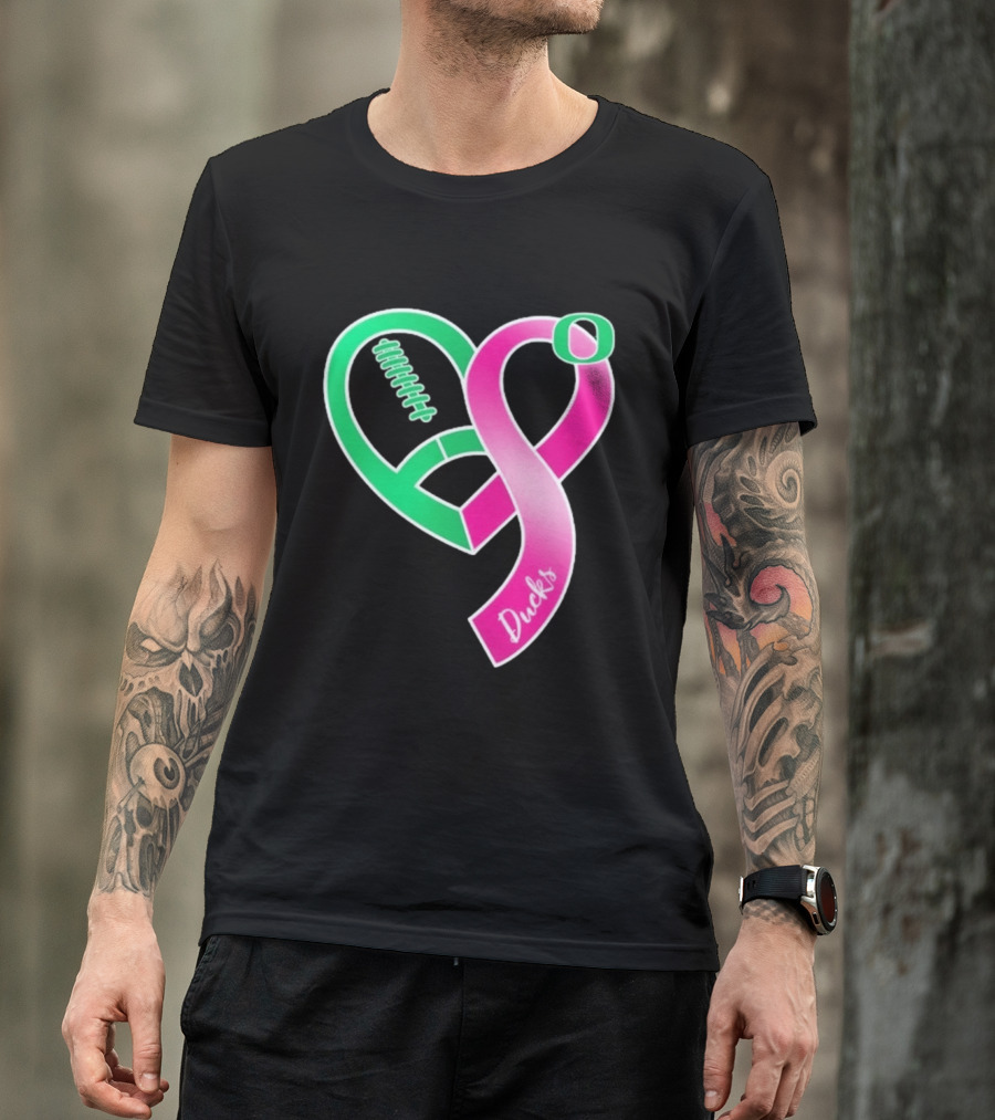Oregon Ducks Pink Ribbon Breast Cancer Awareness 2026 T-Shirt
