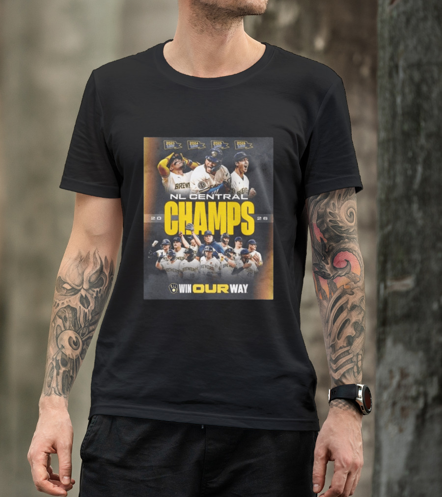 Brewers NL Central Champs 2026 Win Our Way T-Shirt