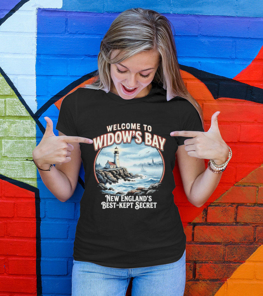 Welcome To Widow's Bay New England's Best Kept Secret Lighthouse Coastal Scene T-Shirt