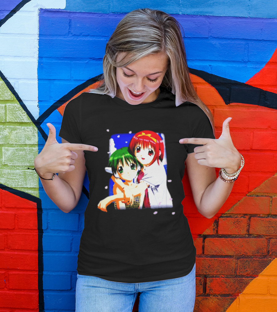 Aquaplus Hike Softgarage Chillweeb Anime Girls Cherry Blossom Hugging Scene T-Shirt
