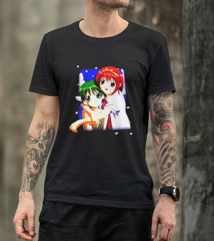 Aquaplus Hike Softgarage Chillweeb Anime Girls Cherry Blossom Hugging Scene T-Shirt