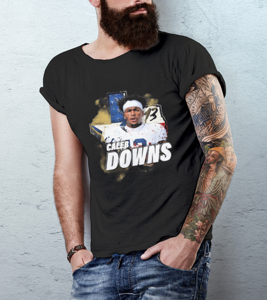 Caleb Downs Number 13 Lone Star State Football Dallas Cowboys T-Shirt