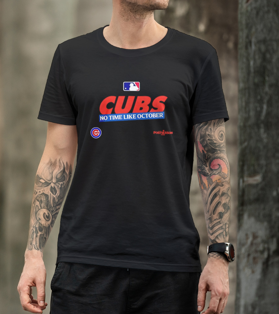 Chicago Cubs No Time Like October 2026 MLB Postseason Fan Gear T-Shirt